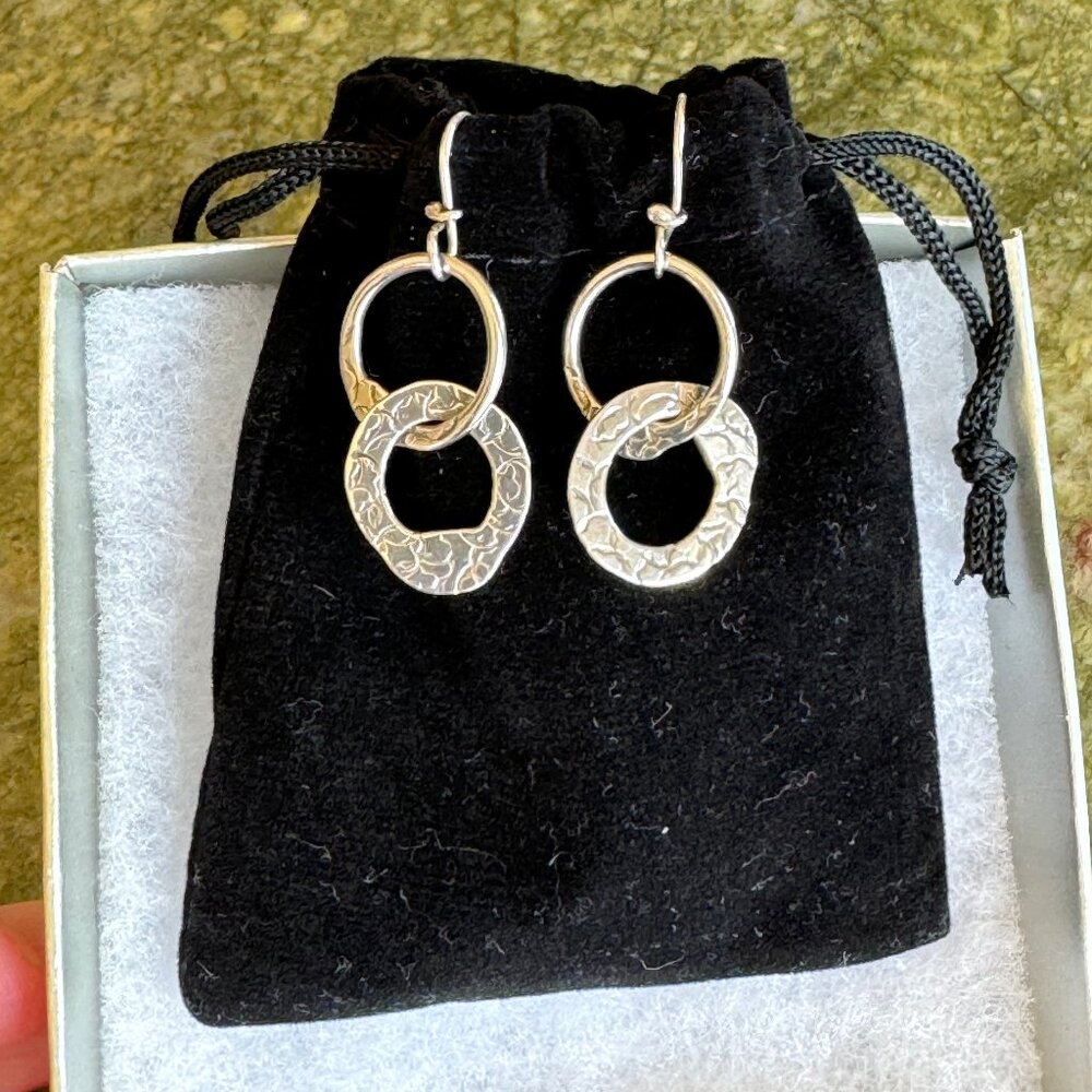 Silver Dangling Earrings - image 1